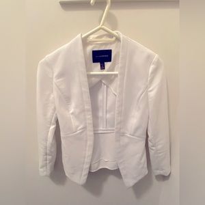 White blazer lined